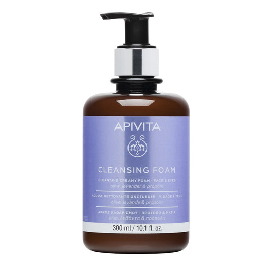 Promo Crema espuma limpiadora facial y ojos 300 ml, Apivita, 300 ml
