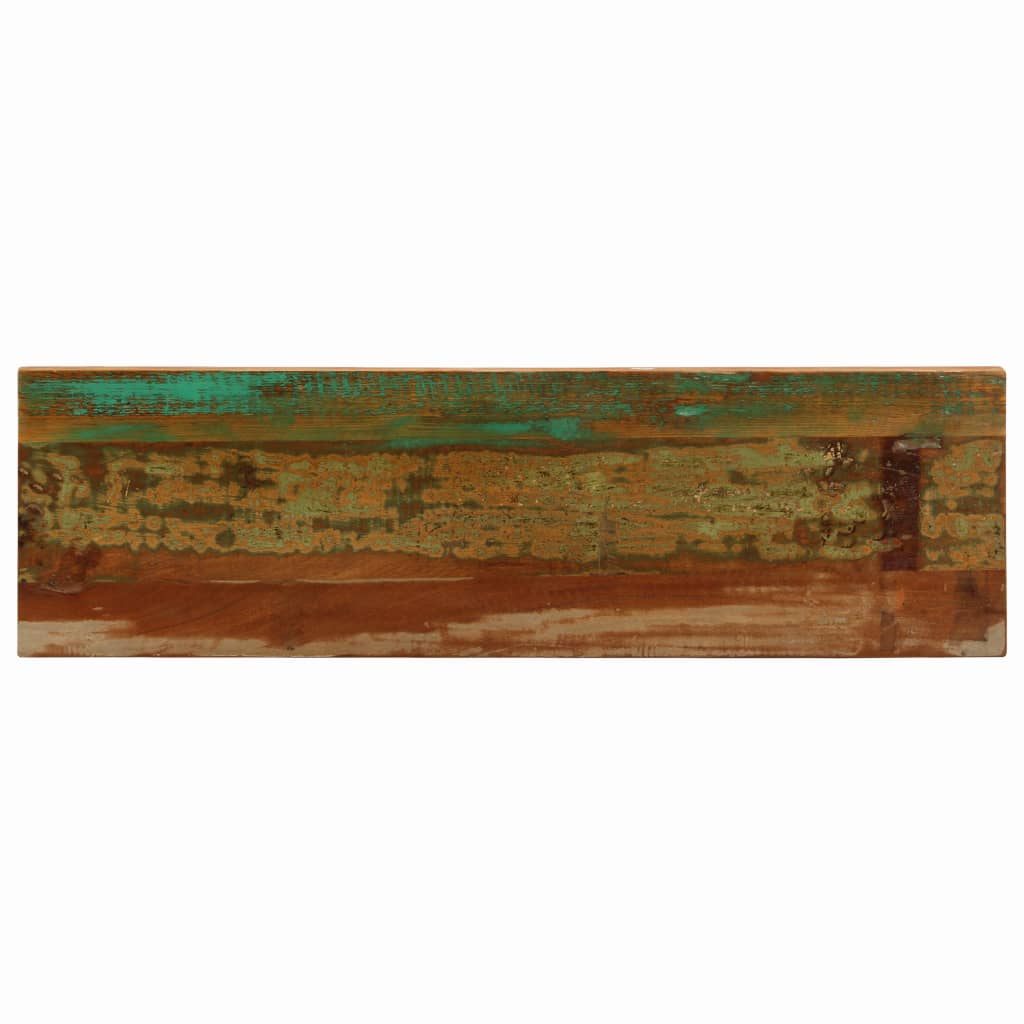 Mesa Consola Madera Maciza Reciclada Y Acero 120x35x76 Cm_3