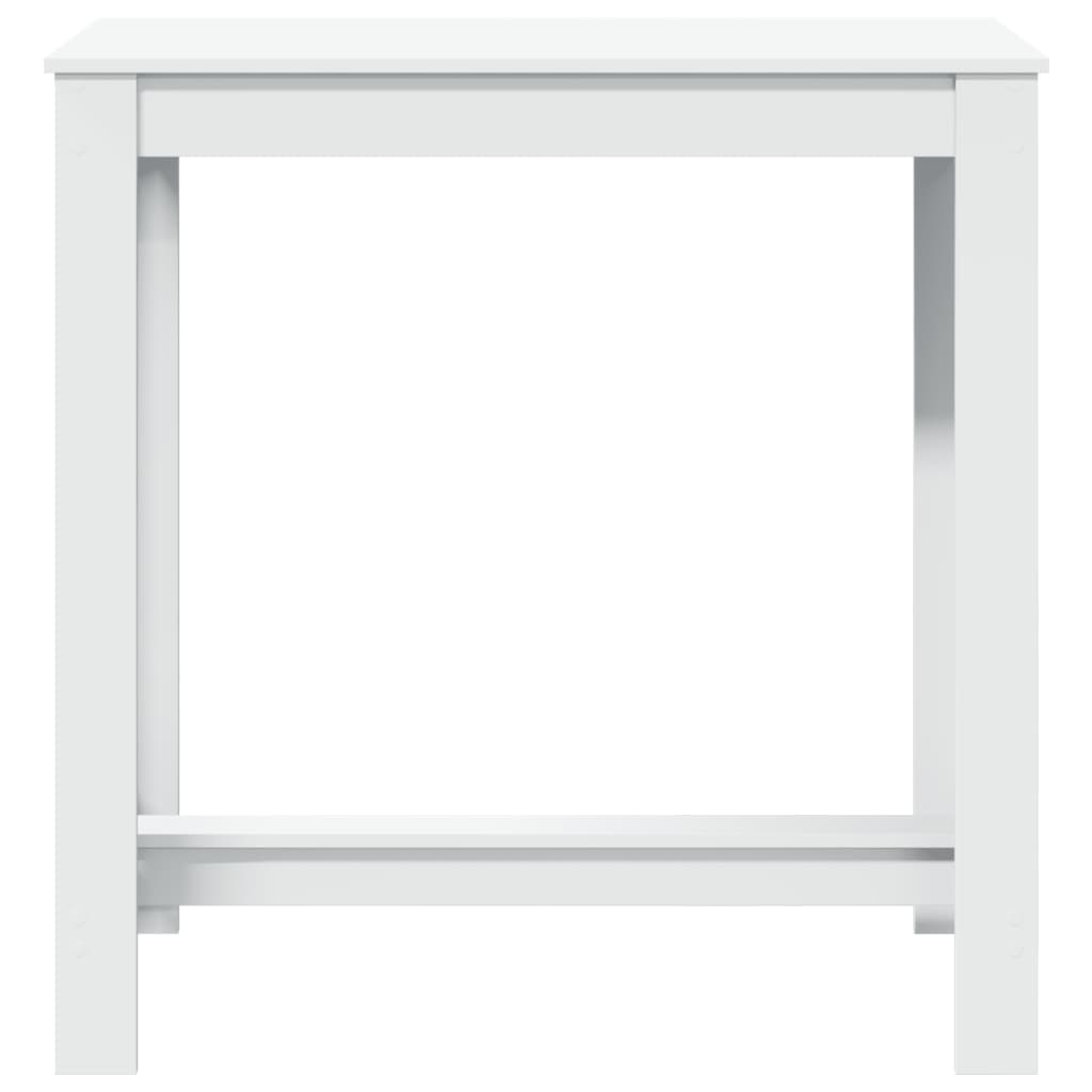 Mesa Alta De Bar Madera Ingeniería Blanca 102x50x103,5 Cm_2