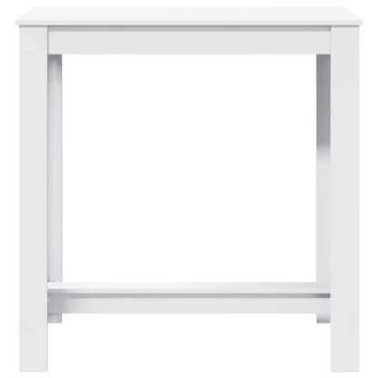 Mesa Alta De Bar Madera Ingeniería Blanca 102x50x103,5 Cm_2