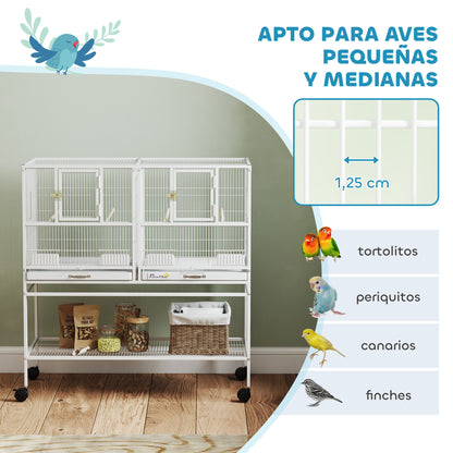 Pawhut Jaula Para Pájaros Grande Con Divisor_4