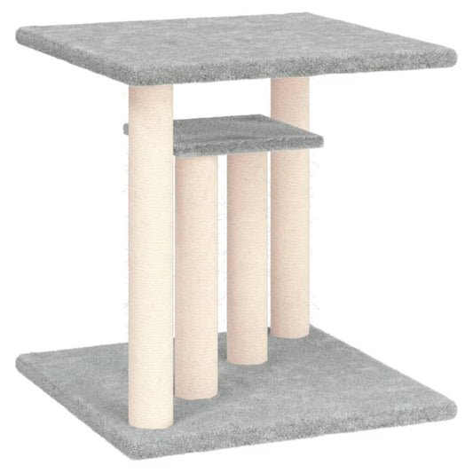 Vidaxl Postes Rascadores Para Gatos Con Plataformas Gris Claro 50 Cm_0