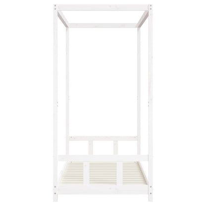 Vidaxl Estructura De Cama Para Niños Madera De Pino Blanco 90x190 Cm_4