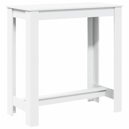 Mesa Alta De Bar Madera Ingeniería Blanca 102x50x103,5 Cm_4