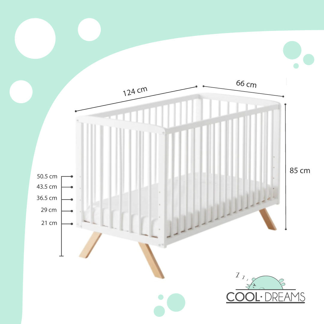 Cuna Colecho Convertible En Cama Nuru. Incluye El Kit De Barandillas Nature Para Convertirla En Cama_4