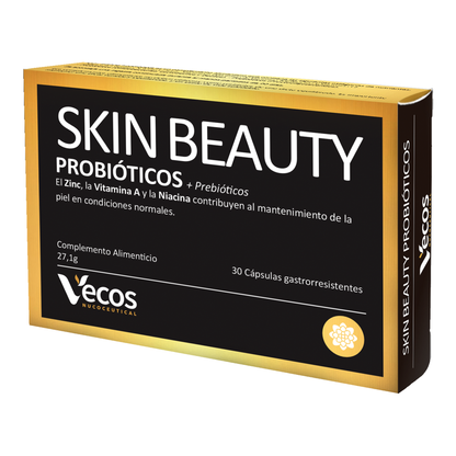 Skin Beauty Probióticos Vecos 30 Cápsulas | Para Piel Con Imperfecciones Y Brotes De Acné | 9 Billones Ufc + Fos_0