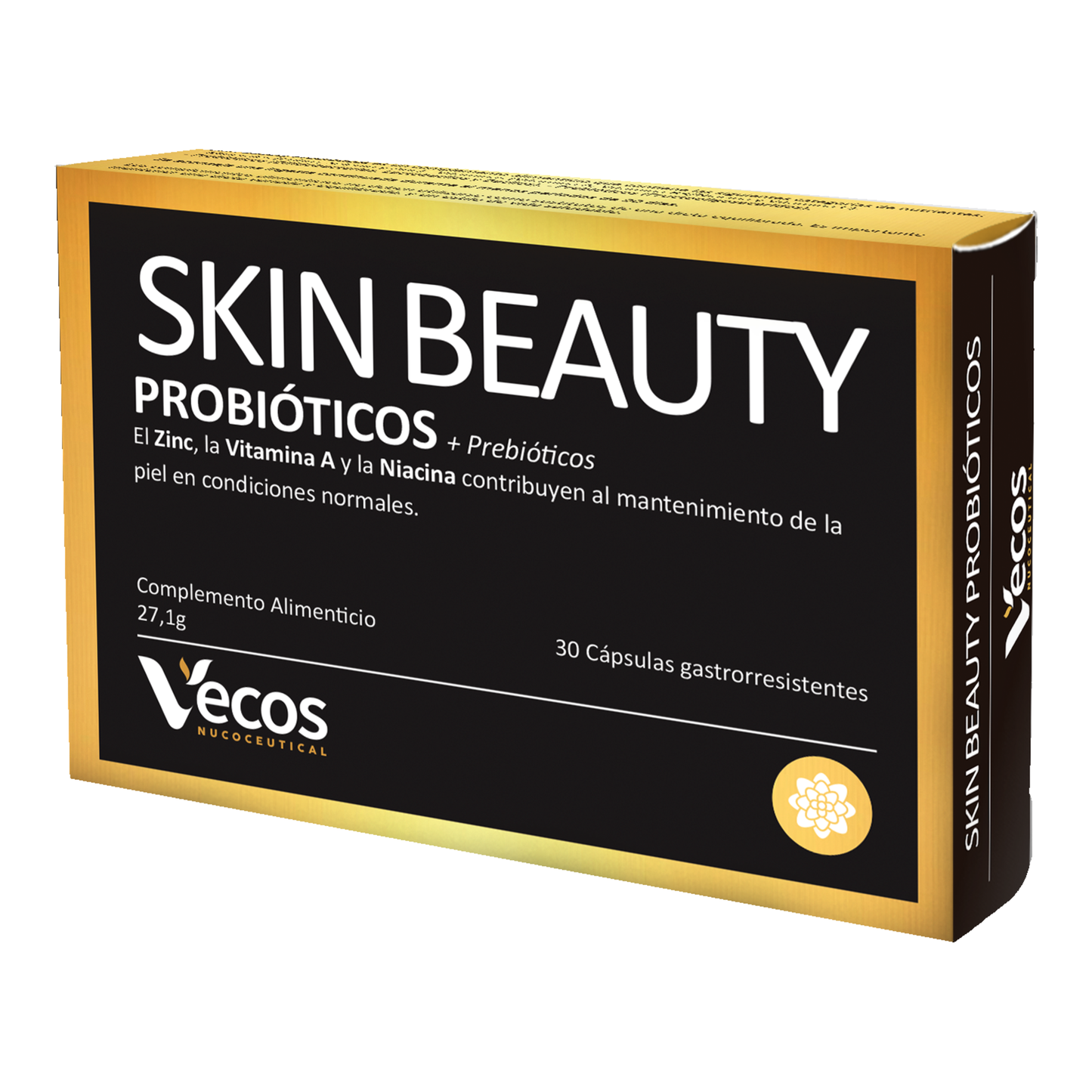 Skin Beauty Probióticos Vecos 30 Cápsulas | Para Tu Piel Y Microbiota | 9 Billones Ufc + Zinc Y Vitamina C_0