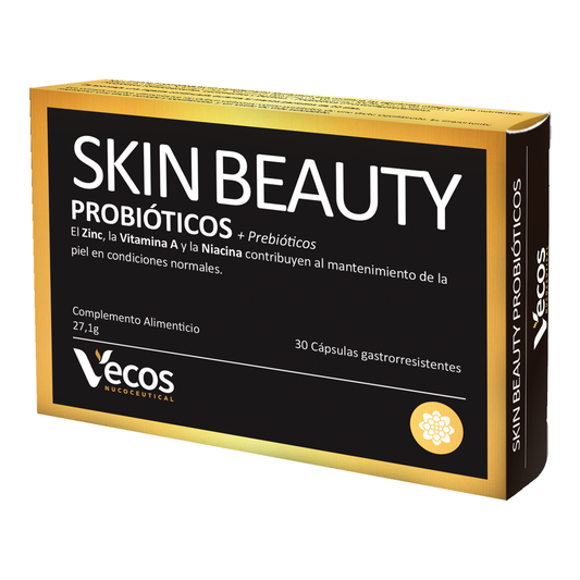 Skin Beauty Probióticos Vecos 30 Cápsulas | Para Tu Piel Y Microbiota | 9 Billones Ufc + Zinc Y Vitamina C_0