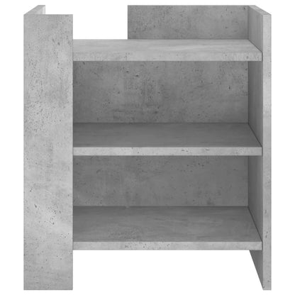 Mesita De Noche Madera De Ingeniería Gris Hormigón 45x50x50 Cm_2
