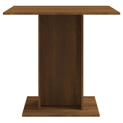 Mesa De Comedor Madera Contrachapada Roble Marrón 80x80x75 Cm_3