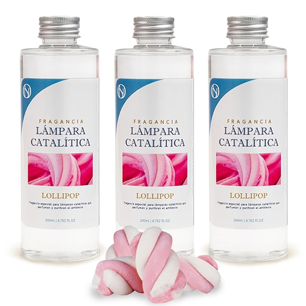 Pack 3x Fragancia Para Lámpara Catalítica 500ml: Aroma Lollipop - Disfruta De Tu Aroma Favorito Durante Más Tiempo_0