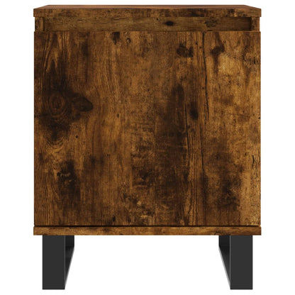 Mesitas De Noche 2 Uds Madera Ingeniería Roble Humo 40x30x50 Cm_3