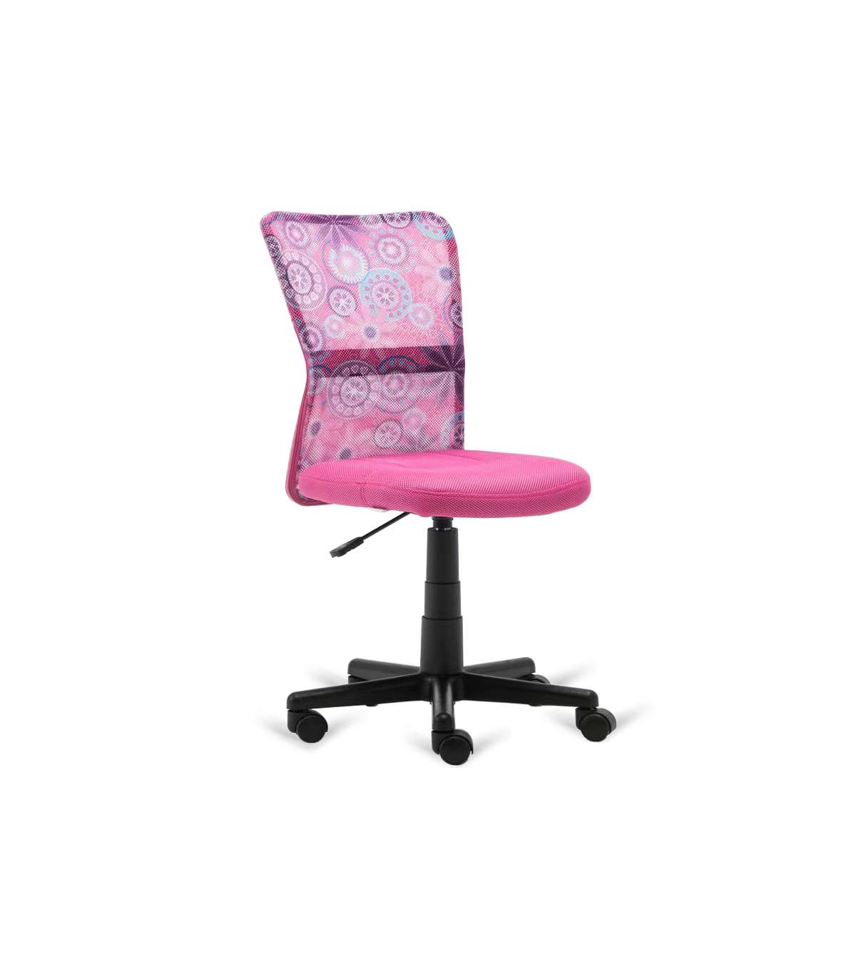 Pack De 2 Sillas De Oficina Rosaura Con Malla, Altura Regulable Acabado Rosa. 51cm(ancho )_0
