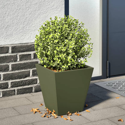 Jardinera Hexagonal Acero Verde Oliva 30x30x30 Cm_1