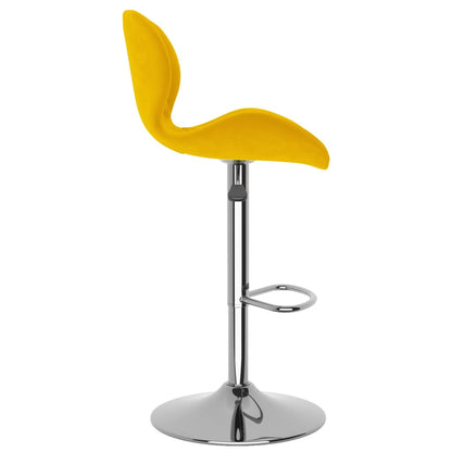 Taburetes De Cocina 2 Unidades Terciopelo Amarillo Mostaza_3