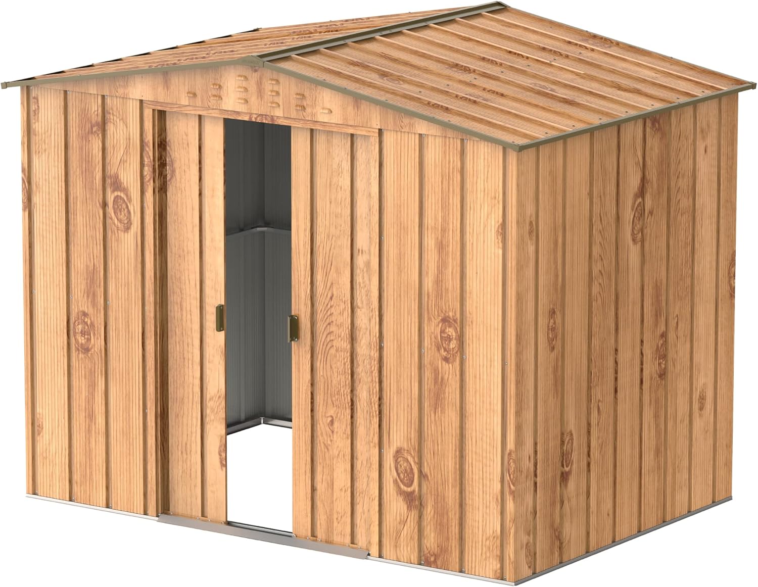 Duramax - Caseta Jardín - Top Artemisa 8x6 - Metal - Color Imitación Madera_5