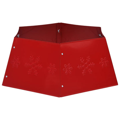 Vidaxl Falda Del Árbol De Navidad Roja Ø68x25 Cm_4