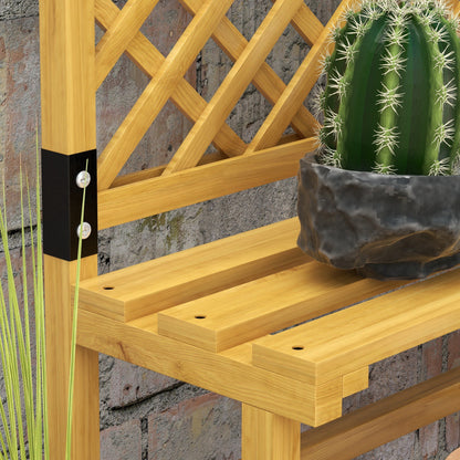 Estantería Para Plantas Outsunny Madera De Abeto Madera Natural 75x50x166 Cm_4