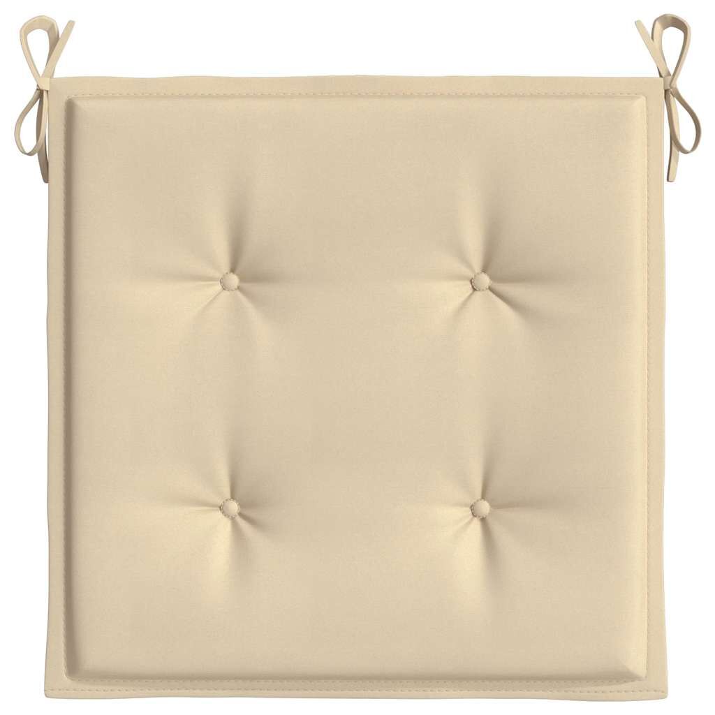 Vidaxl Cojines De Silla De Jardín 4 Uds Tela Oxford Beige 50x50x4 Cm_4