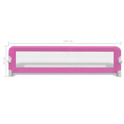 Vidaxl Barandilla De Seguridad Cama De Niño 2 Uds Rosa 150x42 Cm_2