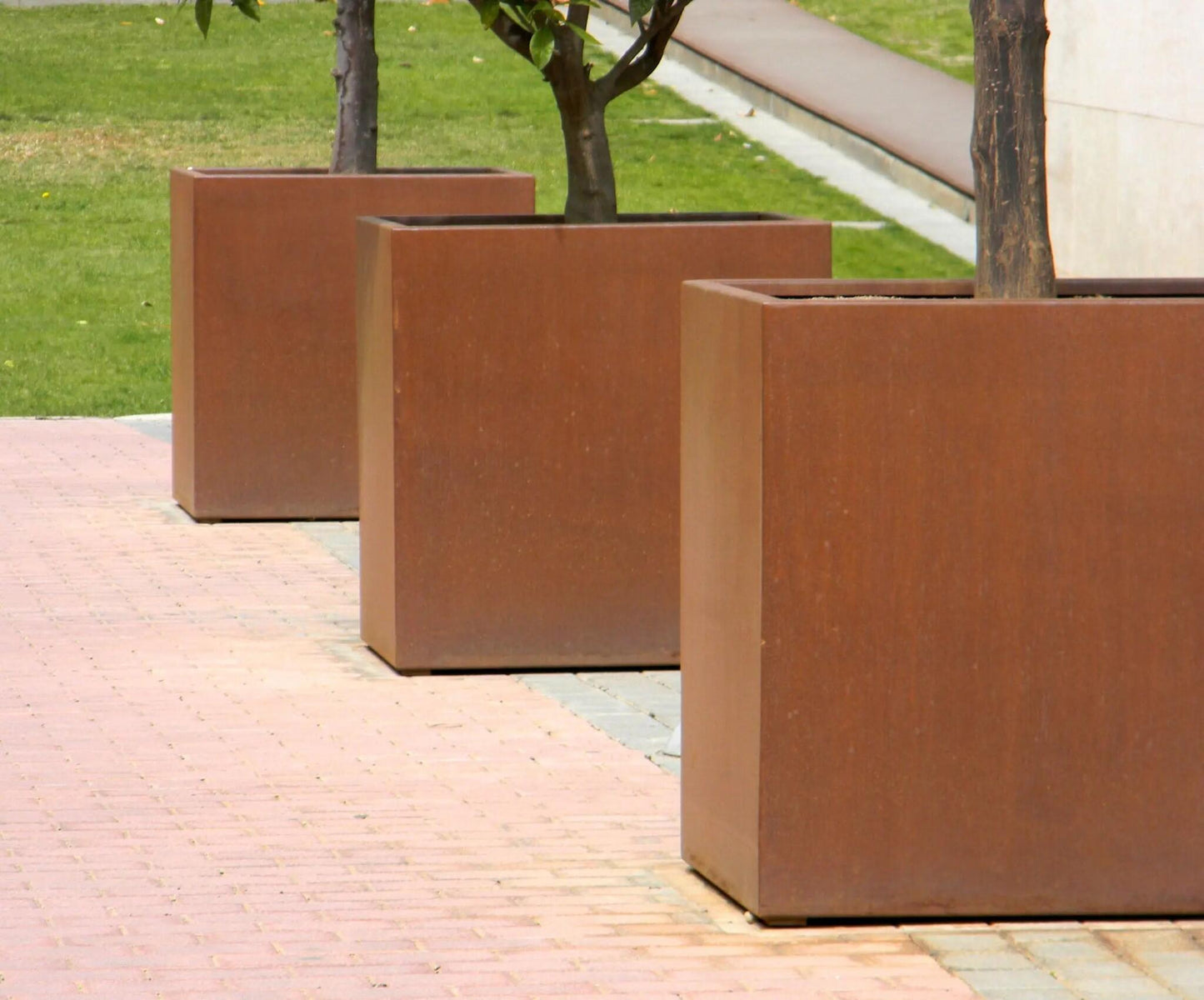 Jardinera Cubo Acero Corten / Unidad / 50x50x50 Cm_5