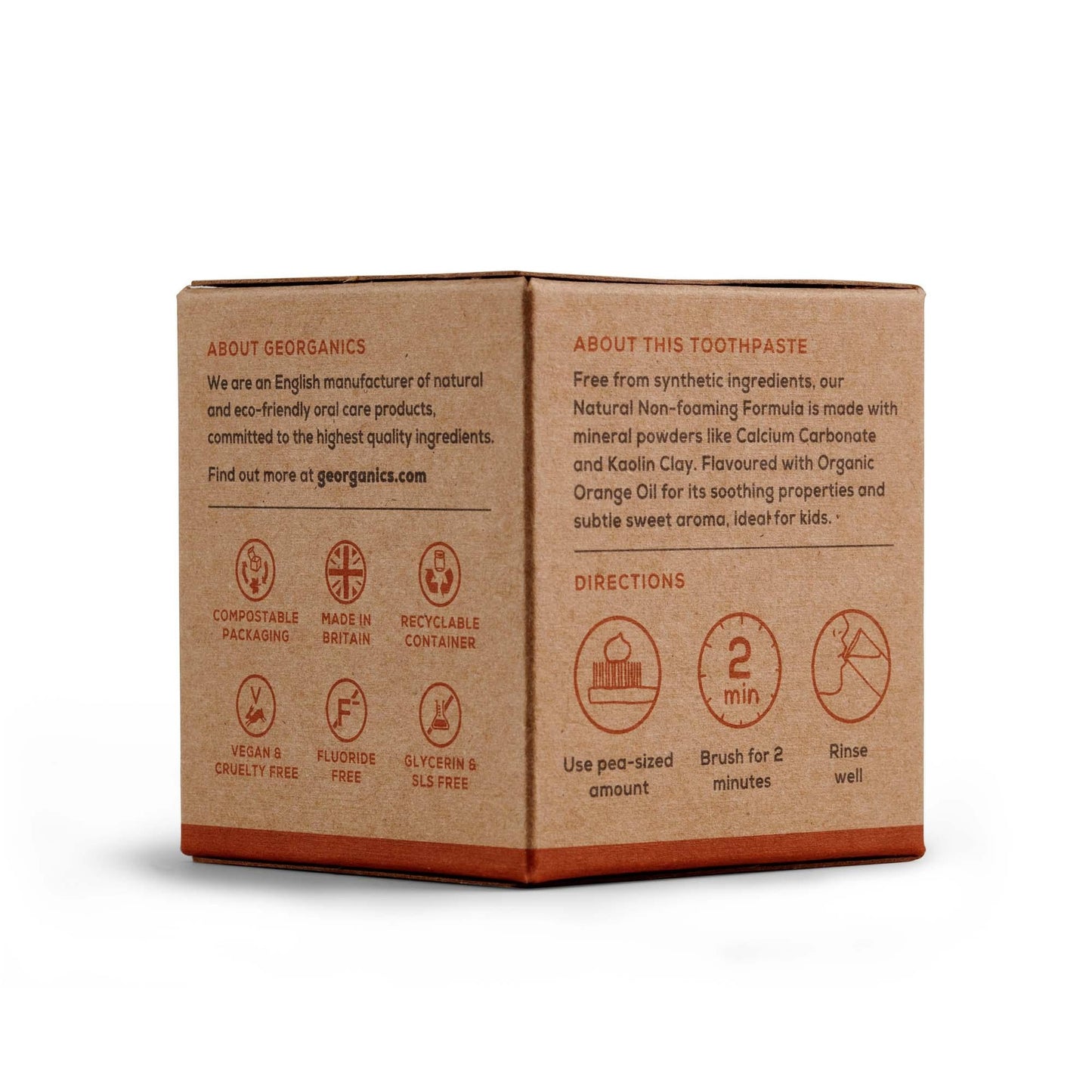 Dentífrico con Aceite de Coco Naranja Georganics 60 ml