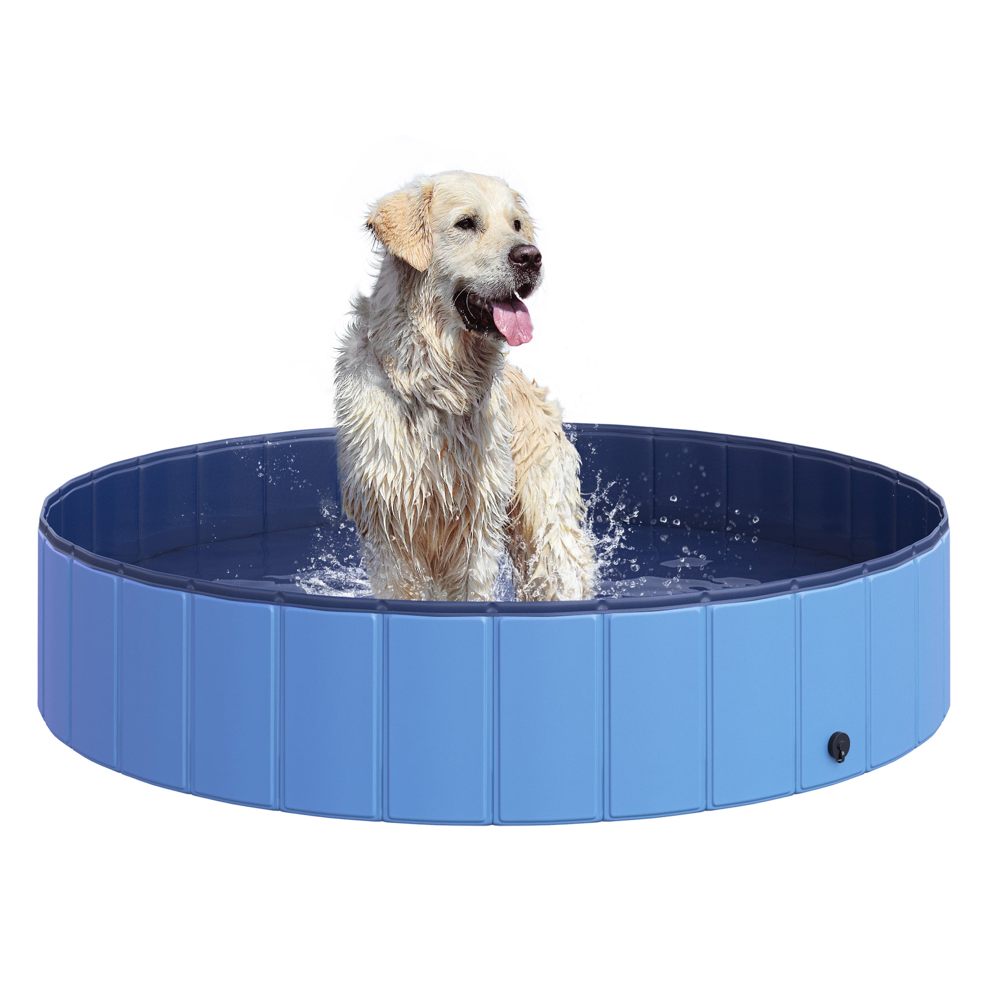 Pawhut Piscina Plegable Para Perros Bañera De Pvc Interior Y Exterior Ø140x30cm_0