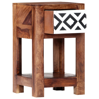 Mesita De Noche De Madera Maciza De Sheesham 30x30x50 Cm_2