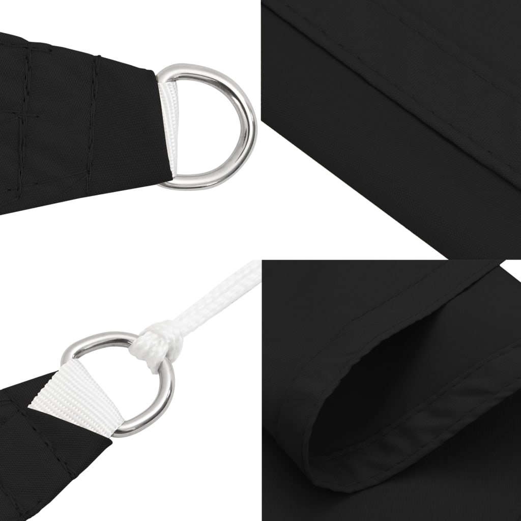 Toldo De Vela Triangular Tela Oxford Negro 5x7x7 M_4