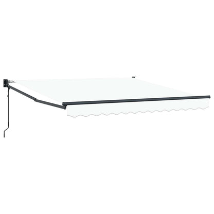 Toldo Retráctil Blanco 350 X 250 Cm Poliéster Y Metal_0