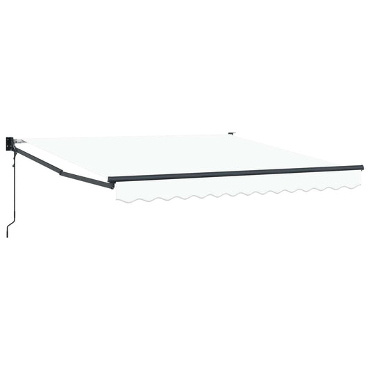 Toldo Retráctil Blanco 300 X 250 X 165 Cm Poliéster Y Metal_0