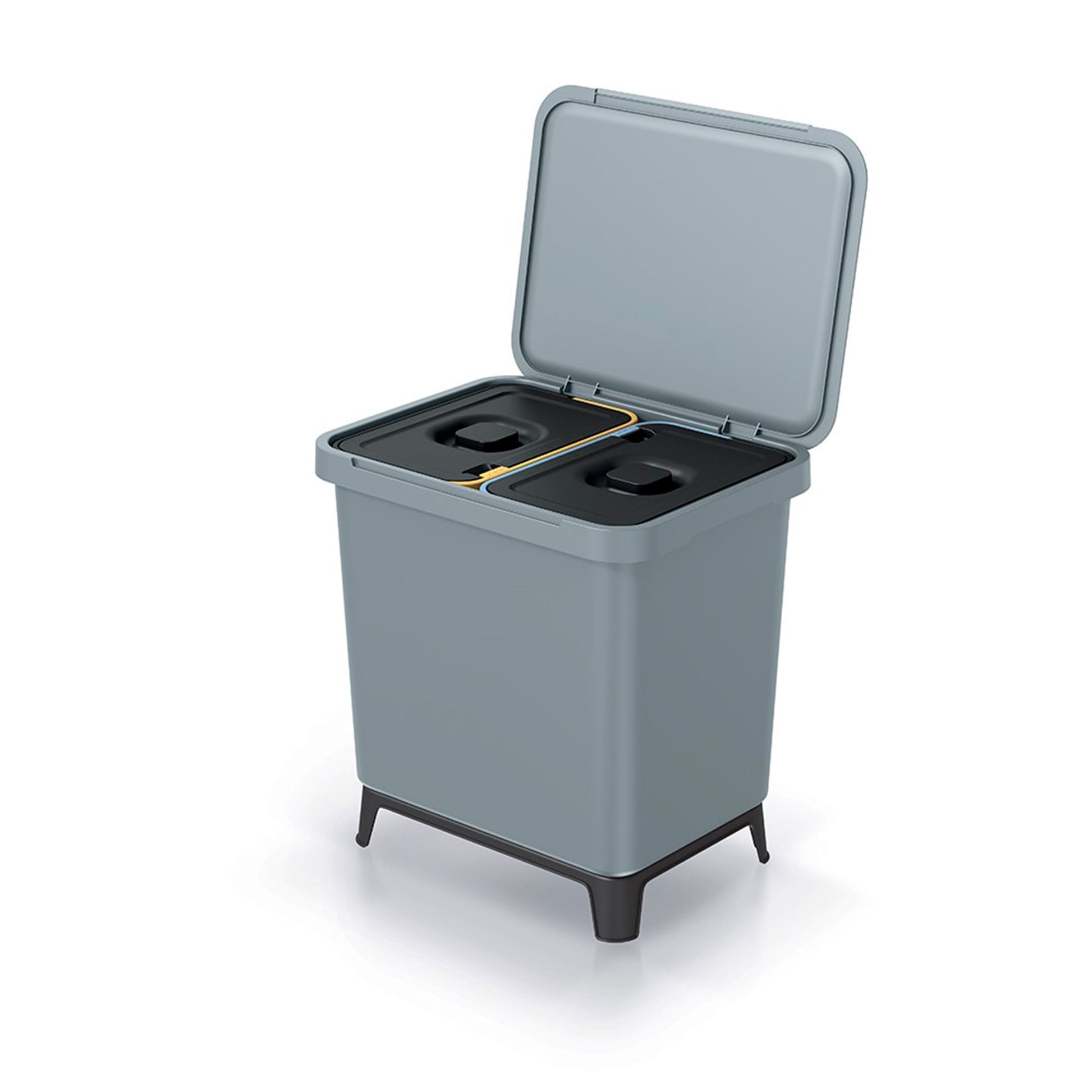 Sistema Clasificador De Reciclaje 2x10l Color Gris Keden_0