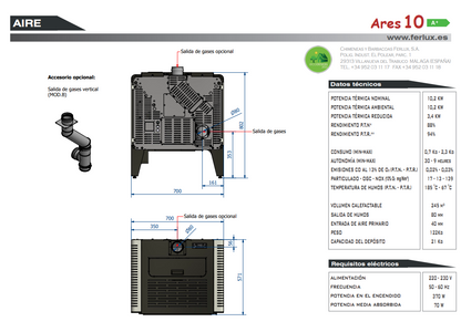Bricosol Estufa De Pellets Ares 10 Negro De Ferlux_4