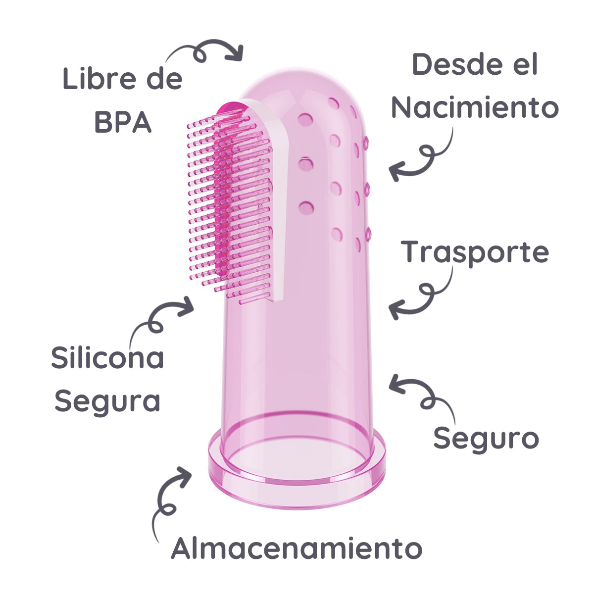 Cepillo Dedal De Silicona Con Estuche Transparente_3