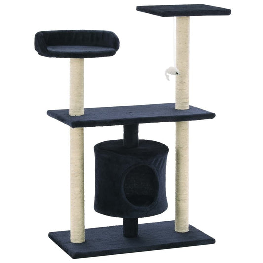 Vidaxl Rascador Para Gatos Poste De Sisal 95 Cm Azul Oscuro_0