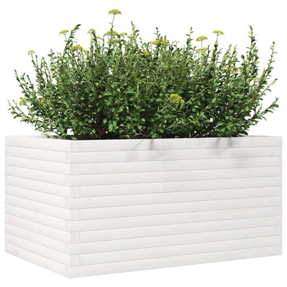 Jardinera De Madera Maciza De Pino Blanco 90x60x45,5 Cm_3