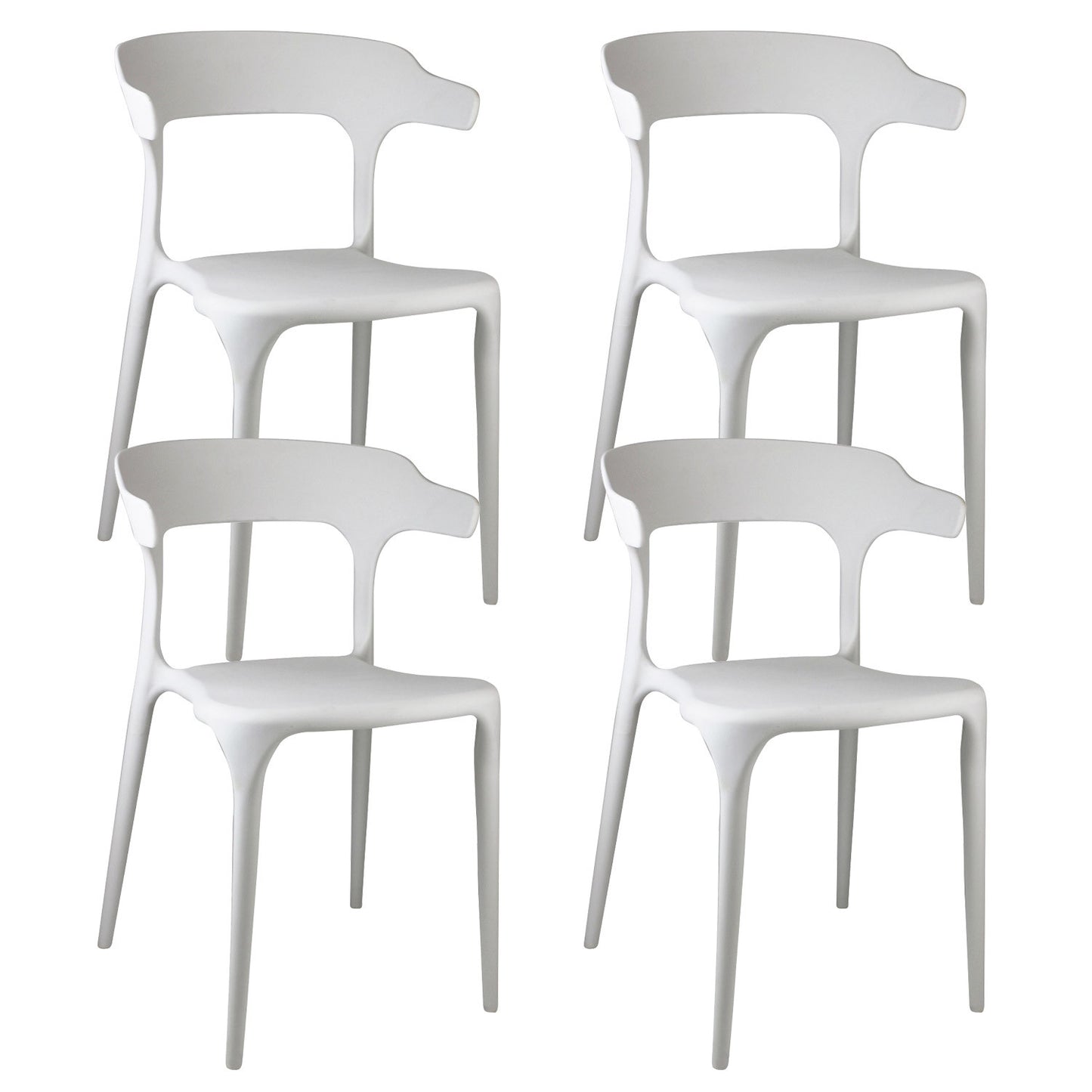 Pack 4 Sillas De Exterior Apilables Madonna 74,3x47x47cm Thinia Home_0