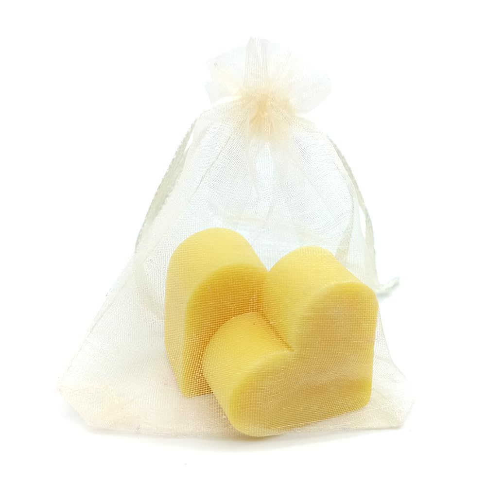 Bolsa De Organza Con 2 Jabones - Aroma Pomelo - Jabón De Glicerina Con Forma De Corazón - Detalle Para Invitados_0