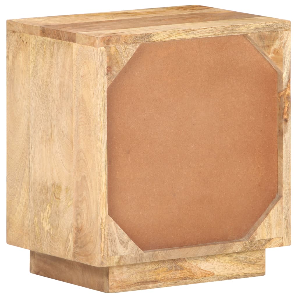 Mesita De Noche De Madera Maciza De Mango 40x30x45 Cm_2