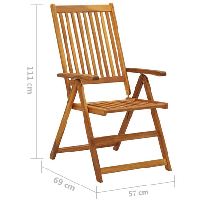 Vidaxl Sillas De Jardín Plegables Y Cojines 8 Uds Madera Maciza Acacia_2