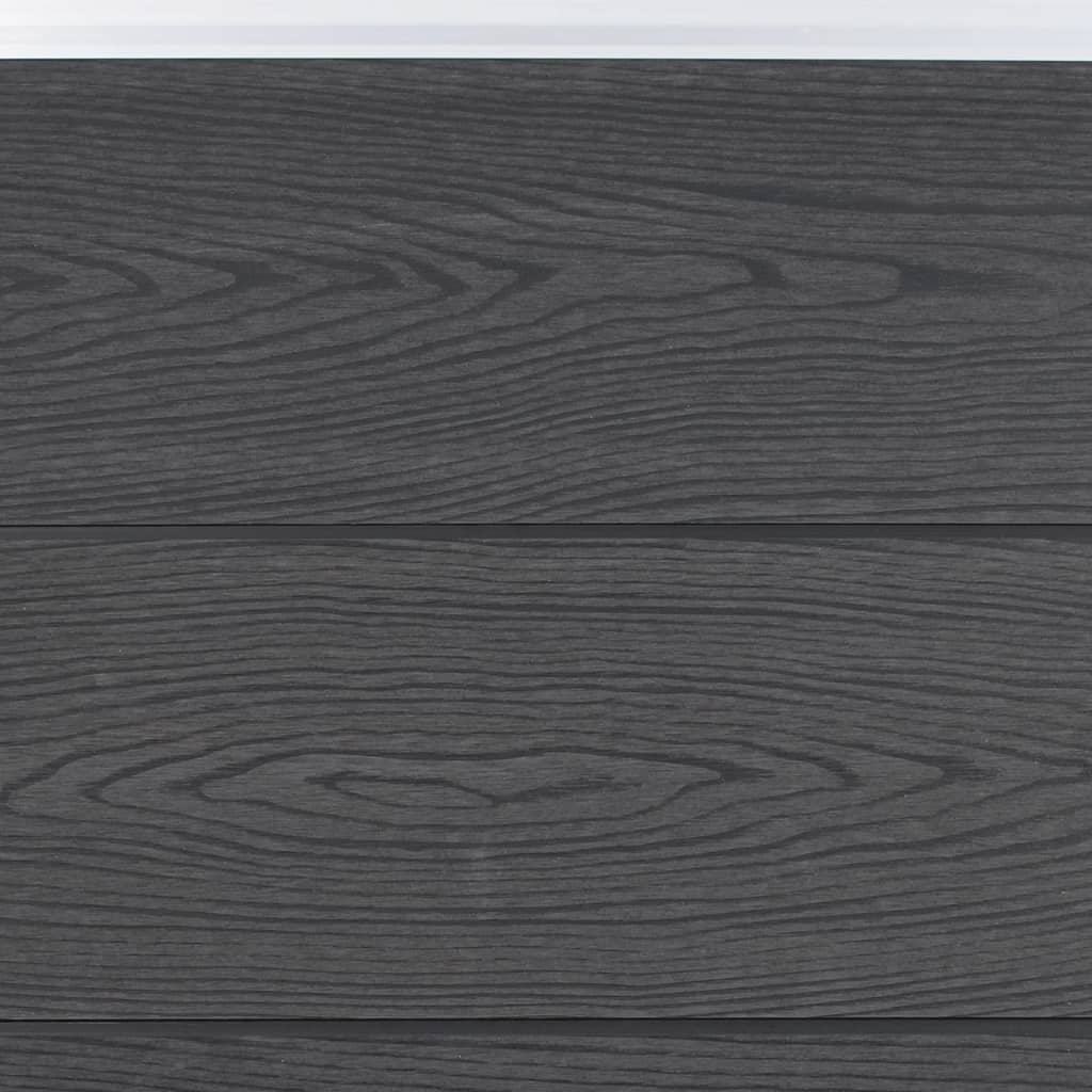 Juego De Paneles De Valla Wpc Gris 353x186 Cm / Vetonek_2
