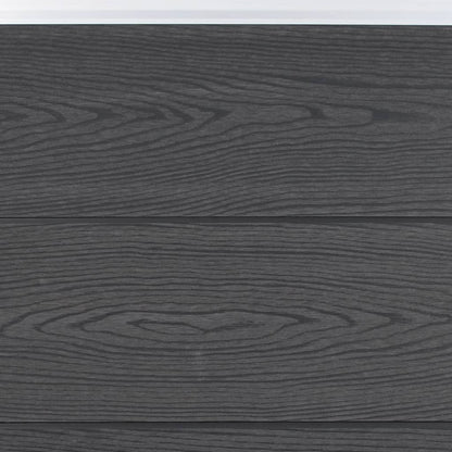 Juego De Paneles De Valla Wpc Gris 353x186 Cm / Vetonek_2
