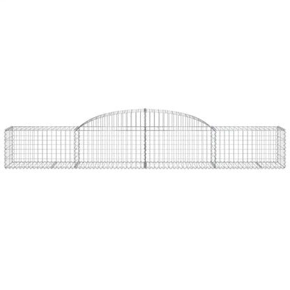 Cestas De Gaviones 2 Uds Forma De Arco Hierro 300x50x40/60 Cm_3