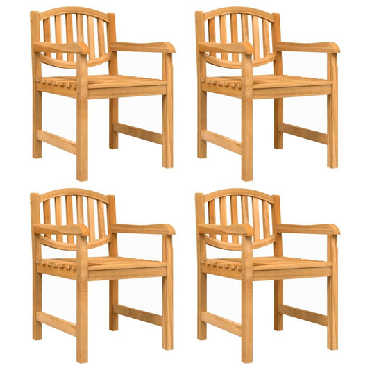 Vidaxl Sillas De Jardín 4 Uds Madera Maciza De Teca 58x59x88 Cm_0
