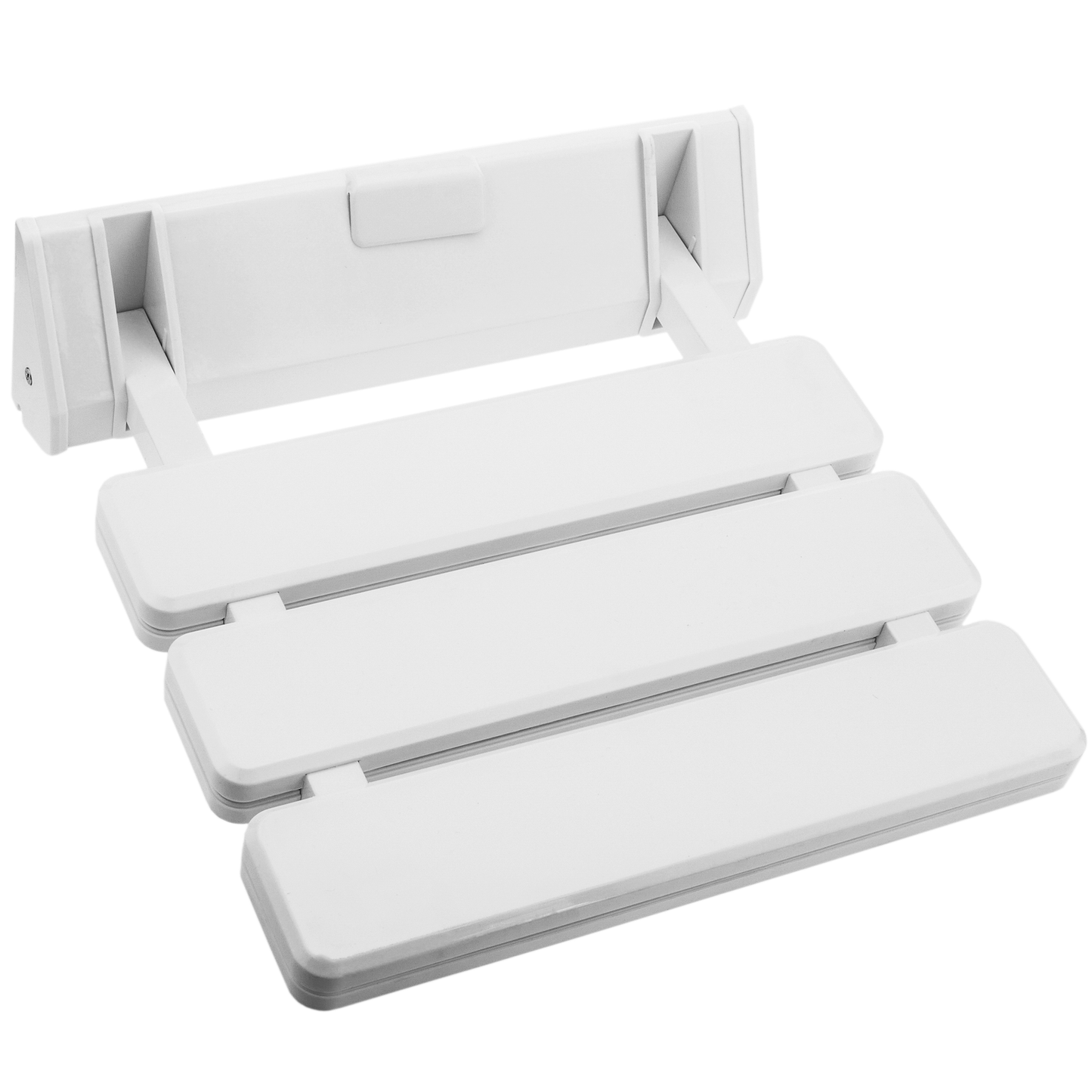 Asiento De Ducha Abatible. Silla Plegable Para Ancianos De Plástico Y Aluminio Blanco 320x328mm_0