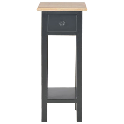 Mesa Auxiliar De Madera Negro 27x27x65,5 Cm_1