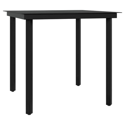 Juego De Comedor De Jardín 3 Piezas Con Cojines Gris Y Negro / Vetonek_0