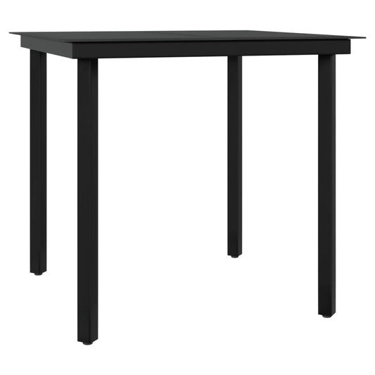 Juego De Comedor De Jardín 3 Piezas Con Cojines Gris Y Negro / Vetonek_0