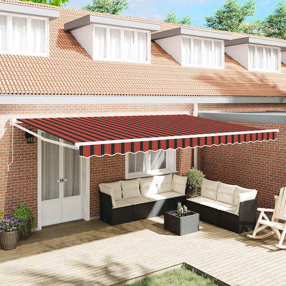Toldo Retráctil Naranja Y Marrón 500 X 300 X 165 Cm_1