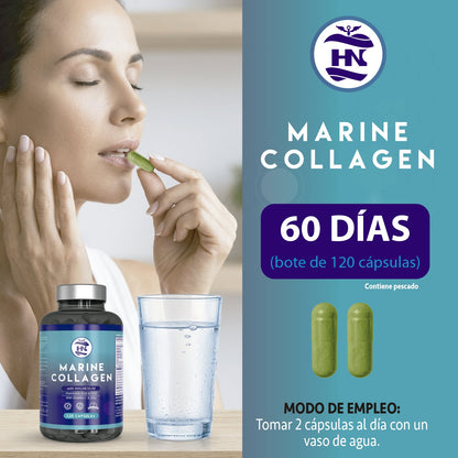 Pack 2 X Colágeno Marino Hidrolizado Con Ácido Hialurónico, Vitamina C, Q10, Zinc Y Magnesio - 2 X 120 Cápsulas_3